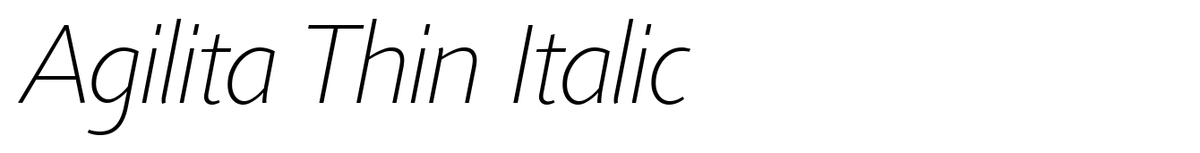 Agilita Thin Italic